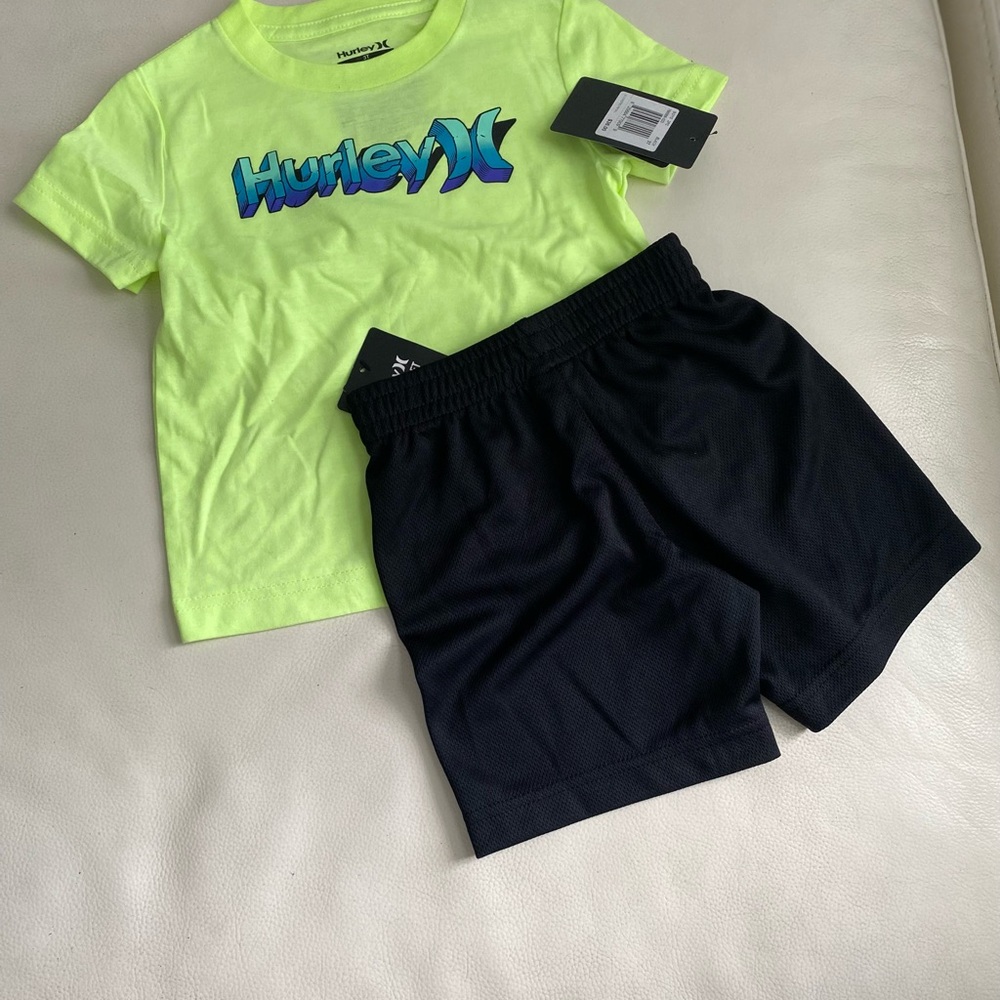 Hurley Kids Lime and Black Set